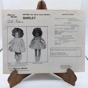 UNCUT Vintage Byron Doll Patterns, Shirley Dress DP16 1970s Little Rebel Baby